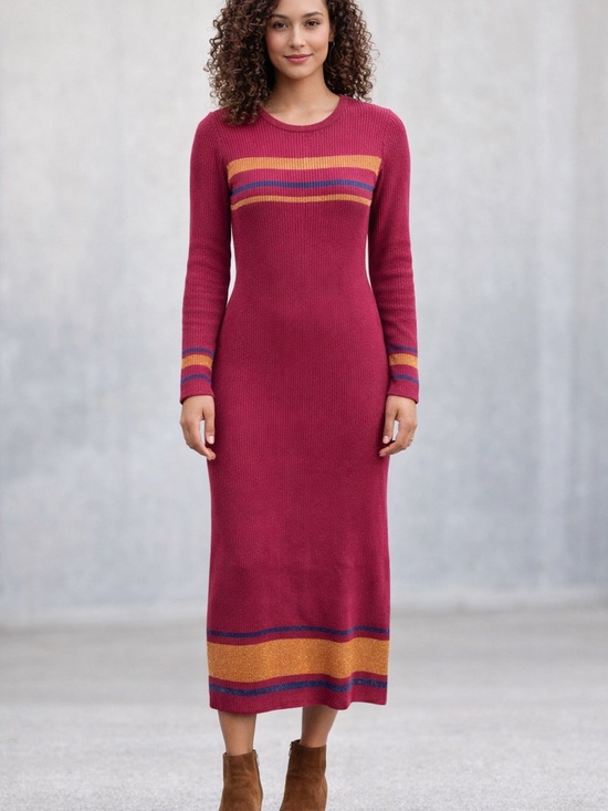 G by Giuliana Dresses & Skirts - NWT G by Giuliana Berry Knit Maxi Dress with Multicolor Stripe Accents